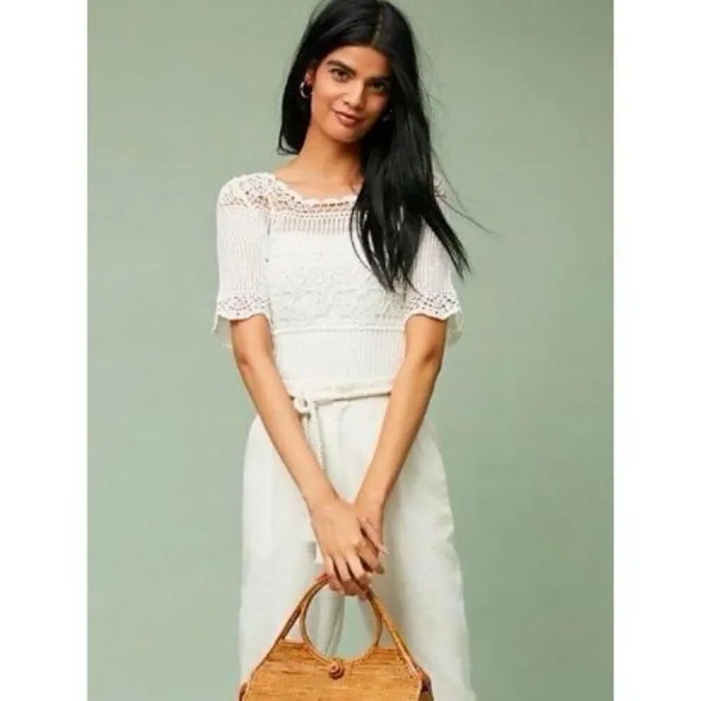 NEW James Coviello For Anthropolgie Women’s XS Lace Top